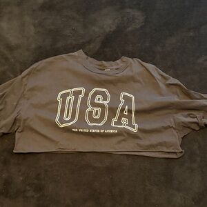 USA Graphic Cropped T-Shirt